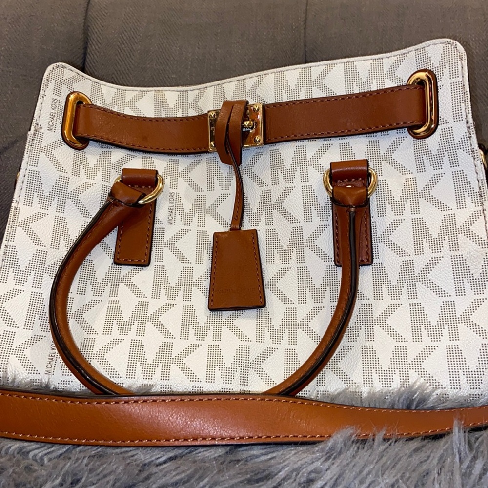 Michael Kors Hamilton Canvas Leather Tote Shopper